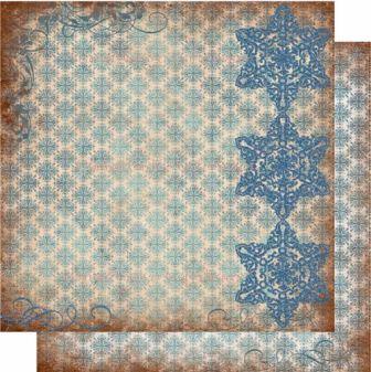 Bo Bunny Snowfall Paper (GLITTER)  - Flakes